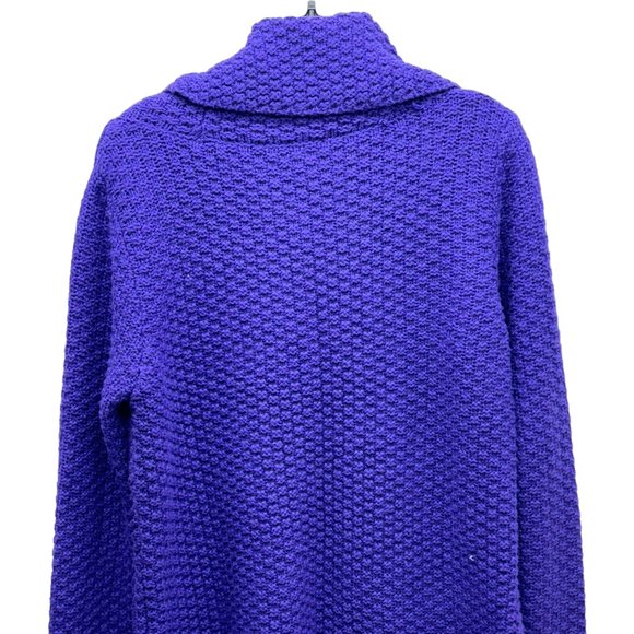 Chico’s Turtle Neck Knit Mock Neck Women’s Sweater Purple - Size 2 - Picture 2 of 7